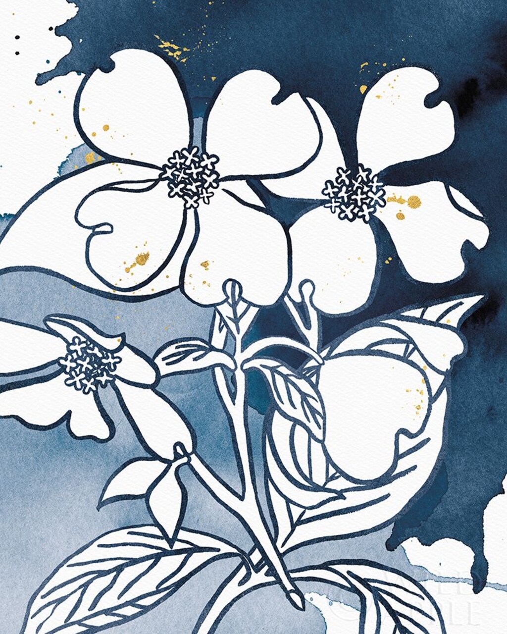 Indigo Blooms III Poster Print by Wild Apple Portfolio Wild Apple Portfolio # 63543